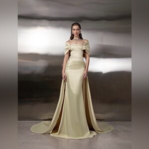 Elegant Custom Emirati Designer Prom Gown, Worn Once, Size XS